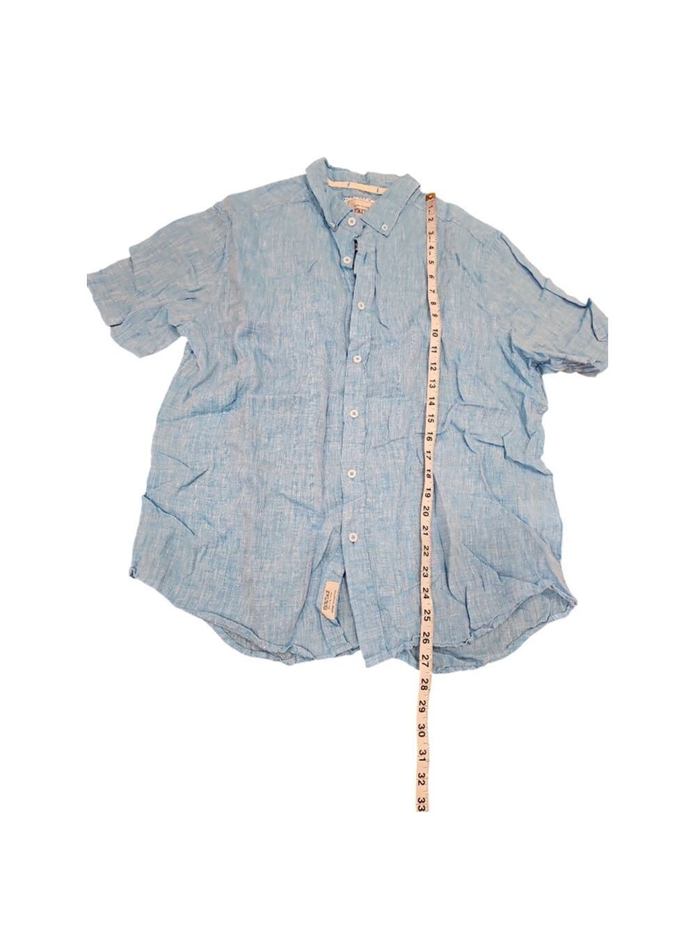 NWOT Heritage Report Collection Short Sleeve Linen Shirt Sz XL - Picture 5 of 8